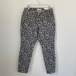LOFT Leopard Curvy Skinny Jeans